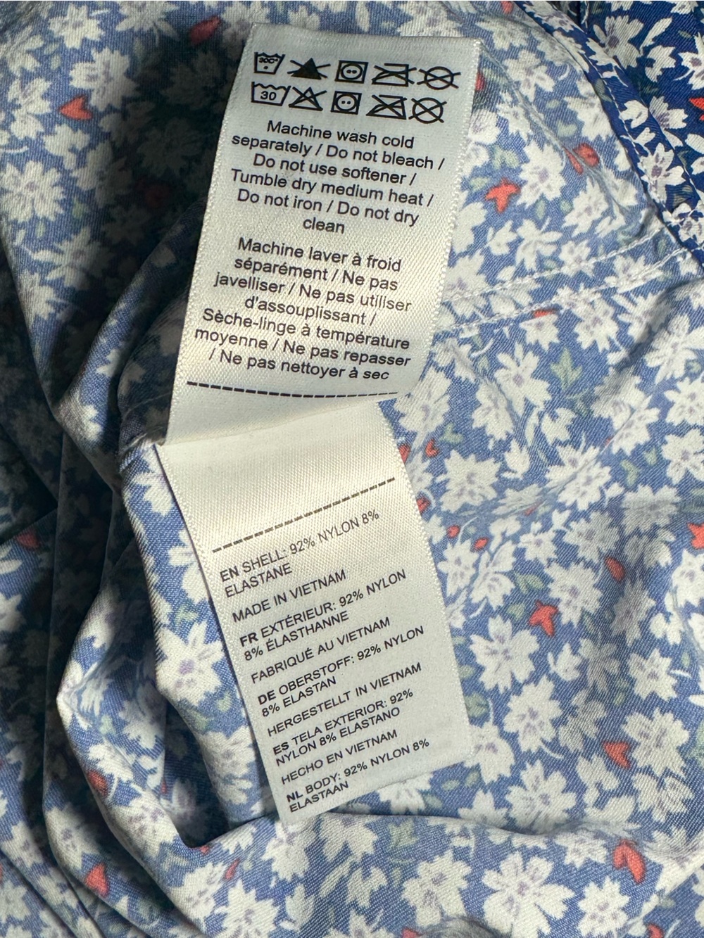 UNTUCKit Performance Short-Sleeve Kincaid Shirt | XLarge | Blue Floral Print - Picture 12 of 12